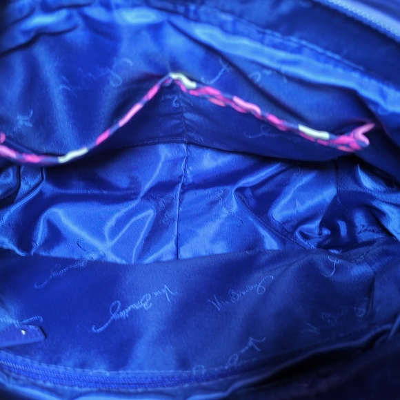 Vera Bradley Trimmed Trapeze Satchel Katalina Pink Diamonds Fresh Pre Loved - Picture 3 of 4